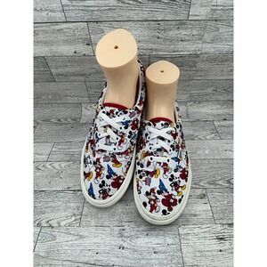 Vans Era Disney Mickey Mouse White Red Classic Skate Shoes US Men 6 US Women 7.5